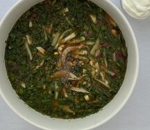 Окрошка мясная на квасе