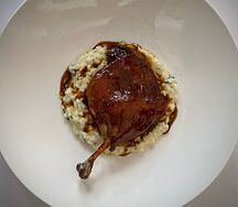 Ризотто с утиной ножкой конфи