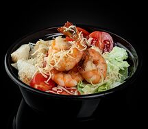 Салат Цезарь с креветками