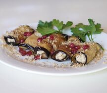 Рулет из баклажанов