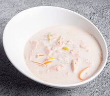 Суп сливочный с лососем