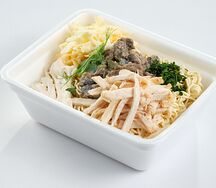 С курицей и грибами