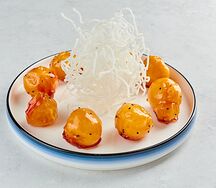 Фрукты в карамели