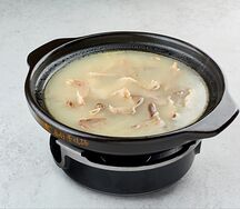 Суп с курицей и свиными желудками
