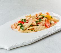 Жареные креветки с ямсом по - Гонконгски