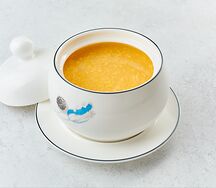 Суп-пюре из кукурузы с яйцом