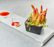 Хрустящие спринг - роллы с креветками