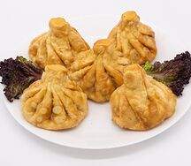 Хинкали с бараниной жареные