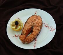 Семга на мангале