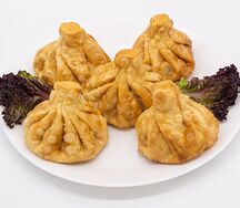 Хинкали с говядиной жареные