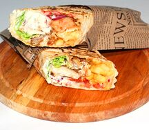 Шаурма чесночная с курицей