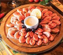 Креветки в белом вине