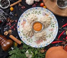 Хинкали с креветками