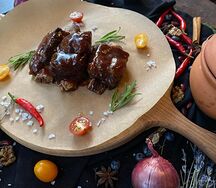 Говяжьи ребра в соусе BBQ
