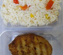 Котлета куриная с ризотто