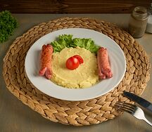 Пюре с сосисками