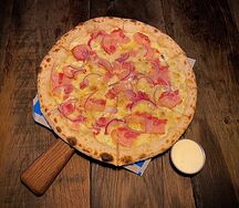 Пицца Сливочная с беконом