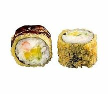 Теплый ролл с креветкой