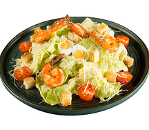 Салат Цезарь с креветками