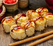 Ролл бекон лосось