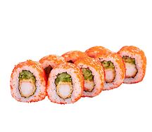 Калифорния эби с икрой