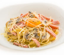 Паста Ветчина и грибы