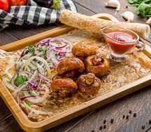 Шампиньоны на мангале