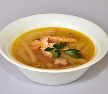 Уха с красной рыбой