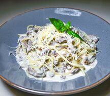 Спагетти по-строгановски