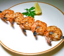 Шашлык из креветок