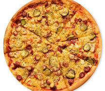 Пицца с охотничьими колбасками 24 см