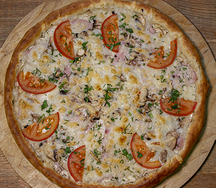 Пицца с ветчиной и грибами 24 см