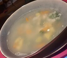Суп куриный с яйцом и лапшой