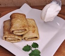 Блины с грибами постные