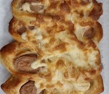 Ёлочка с сосиской и сыром