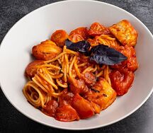 Лингвини с лососем