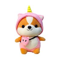 Игрушка мягкая Корги розовая
