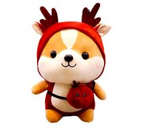 Игрушка мягкая Корги красная