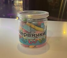 Мармелад жевательный кислые червячки в сахаре