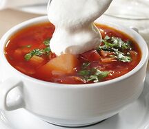 Борщ со сметаной