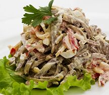 Салат с языком