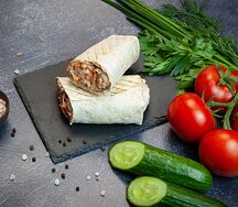 Шаурма с копченой курицей