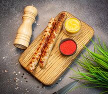 Колбаски куриные на углях