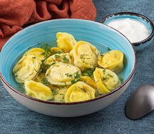 Рыбные пельмени Судак с бульоном