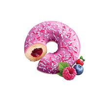 Донат ягодный