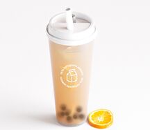 Горячий апельсиновый чай с тапиокой