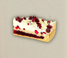 Торт песочный Брусничный с кремом