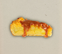 Пирог песочный Яблочный с карамелью