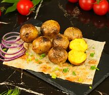 Картофель беби на мангале