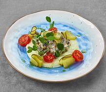 Бефстроганов с картофельным пюре